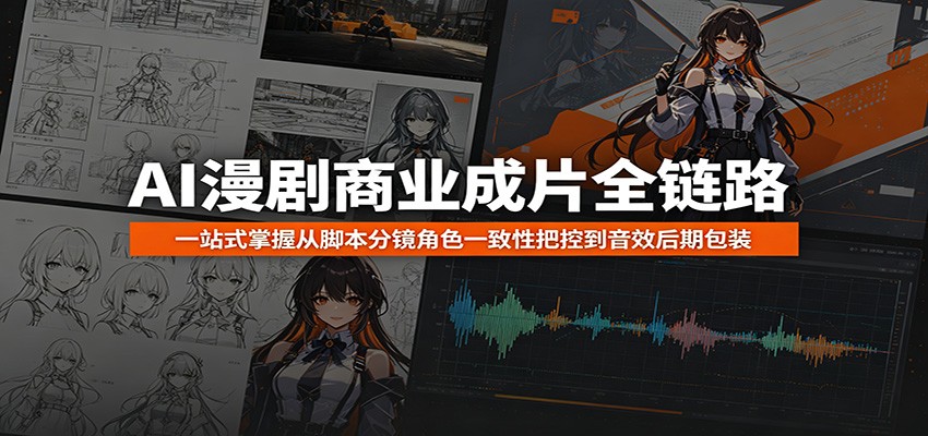 AI漫剧商业成片全链路:一站式掌握从脚本分镜角色一致性把控到音效后期包装|云雀资源分享