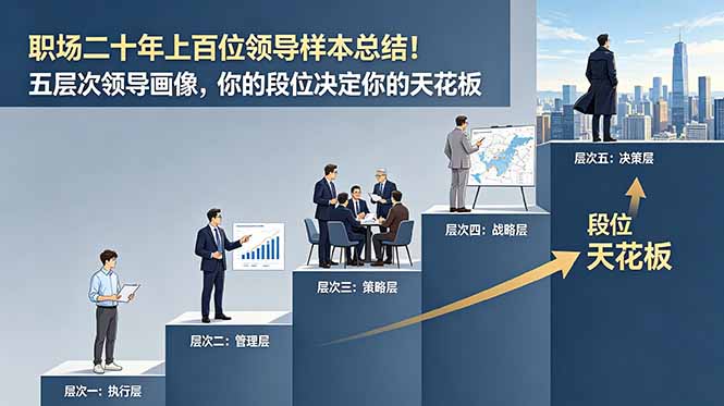 付费文章:职场二十年上百位领导样本总结!五层次领导画像,你的段位决定你的天花板|云雀资源分享