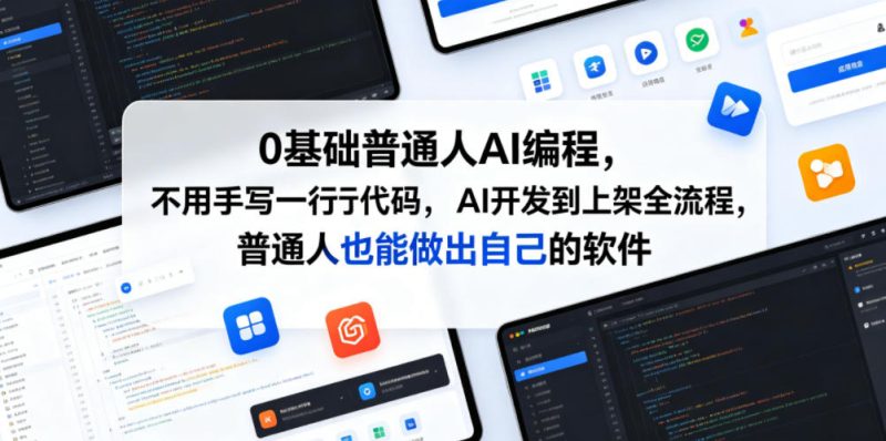 0基础普通人AI编程，不用手写一行代码，AI开发到上架全流程，普通人也能做出自己的软件|云雀资源分享