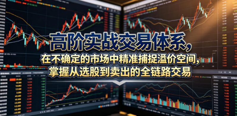 高阶实战交易体系，在不确定的市场中精准捕捉溢价空间，掌握从选股到卖出的全链路交易心法(更新6月)|云雀资源分享
