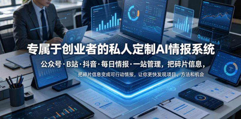 专属于创业者的私人定制AI情报系统，公众号·B站·抖音·每日情报·一站管理，把碎片信息变成可行动情报，让你更快发现项目、方法和机会|云雀资源分享