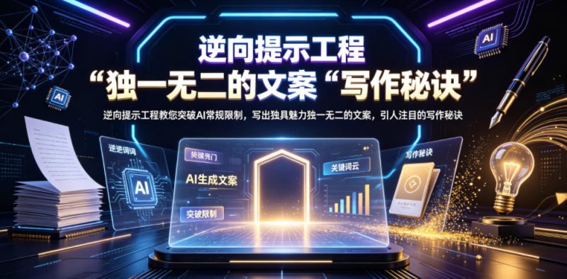 逆向提示工程教您突破AI常规限制，写出独具魅力独一无二的文案，引人注目的写作秘诀【原创双语字幕】|云雀资源分享