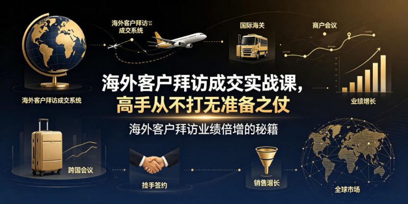 海外客户拜访成交实战课，高手从不打无准备之仗，海外客户拜访业绩倍增的秘籍|云雀资源分享