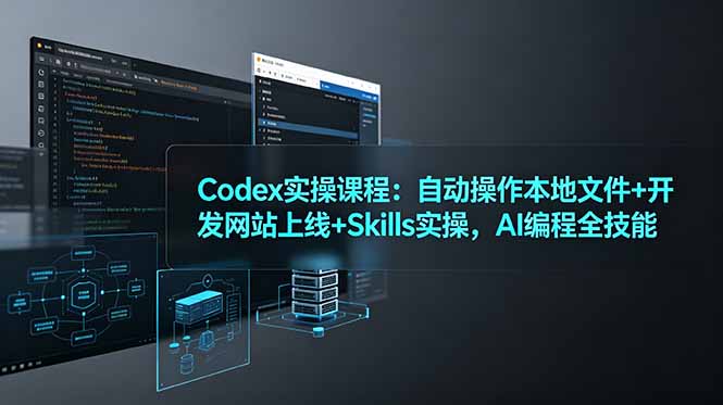 Codex实操课程:自动操作本地文件+开发网站上线+Skills实操,AI编程全技能|云雀资源分享