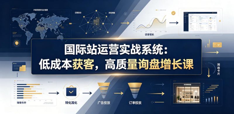 国际站运营实战系统：低成本获客，高质量询盘增长课(更新26年)|云雀资源分享