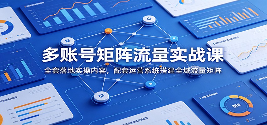 多账号矩阵流量实战课:全套落地实操内容,配套运营系统搭建全域流量矩阵|云雀资源分享