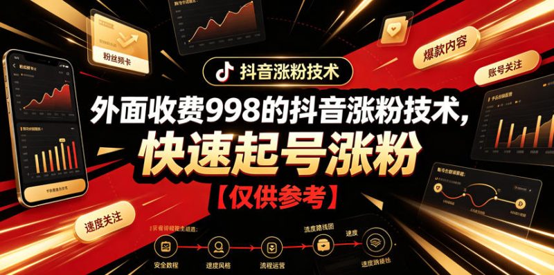 外面收费998的抖音涨粉技术，快速起号涨粉【仅供参考】|云雀资源分享