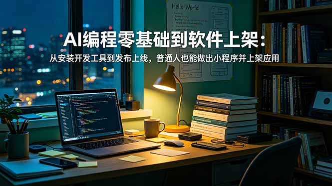 AI编程零基础到软件上架:从安装开发工具到发布上线,普通人也能做出小程序并上架应用商店|云雀资源分享