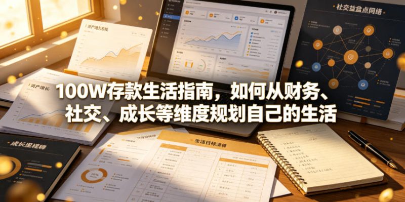 付费文章：100W存款生活指南，如何从财务、社交、成长等维度规划自己的生活|云雀资源分享