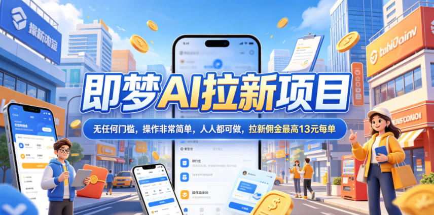 2026年即梦AI拉新项目最新玩法，无任何门槛，操作非常简单，人人都可做，拉新佣金最高13米每单(更新6月30日)|云雀资源分享