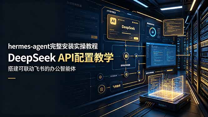 hermes-agent完整安装实操教程,DeepSeek API配置教学,搭建可联动飞书的办公智能体|云雀资源分享