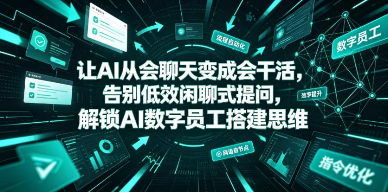 让AI从会聊天变成会干活，告别低效闲聊式提问，解锁AI数字员工搭建思维|云雀资源分享