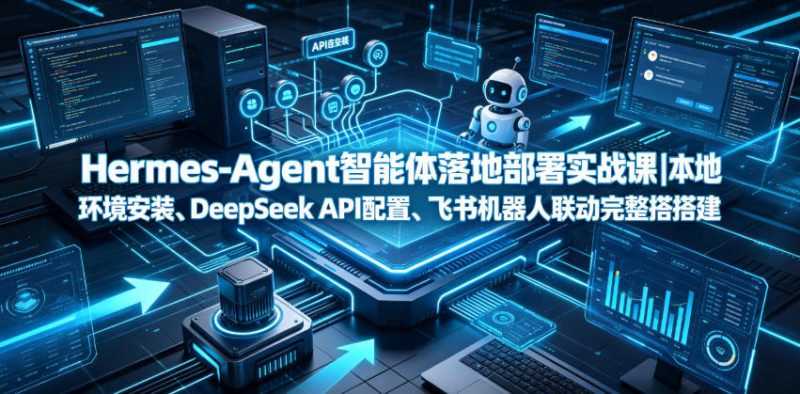 Hermes-Agent智能体落地部署实战课｜本地环境安装、DeepSeek API配置、飞书机器人联动完整搭建教程|云雀资源分享