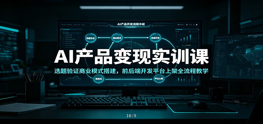 AI产品变现实训课:选题验证商业模式搭建,前后端开发平台上架全流程教学|云雀资源分享