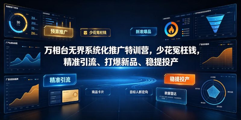 万相台无界系统化推广特训营VI0.0，少花冤枉钱，精准引流、打爆新品、稳提投产(全程录音+字幕)|云雀资源分享