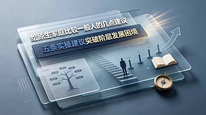 付费文章:给原生家庭比较一般人的几点建议,五条实操建议突破阶层发展困境|云雀资源分享