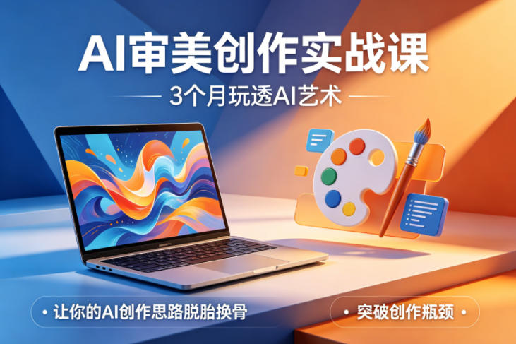 AI审美创作实战课，3个月玩透AI艺术，让你的AI创作思路脱胎换骨，突破创作瓶颈(更新0706)|云雀资源分享