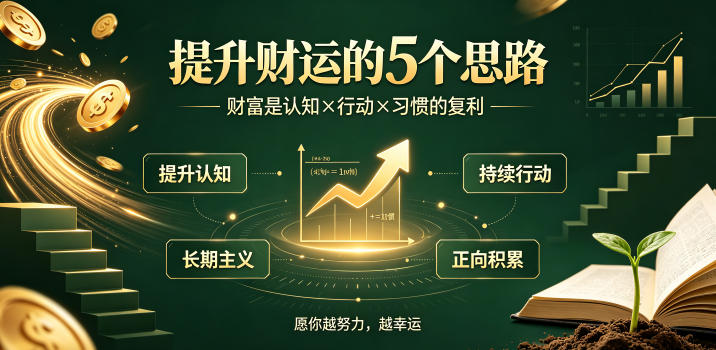 付费文章：提升财运的5个思路——财富是认知x行动x习惯的复利，愿你越努力，越幸运|云雀资源分享