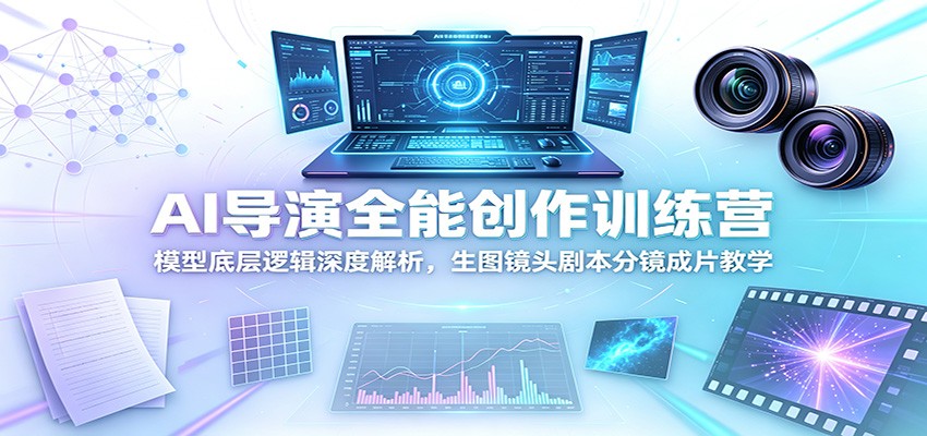 AI导演全能创作训练营:模型底层逻辑深度解析,生图镜头剧本分镜成片教学|云雀资源分享