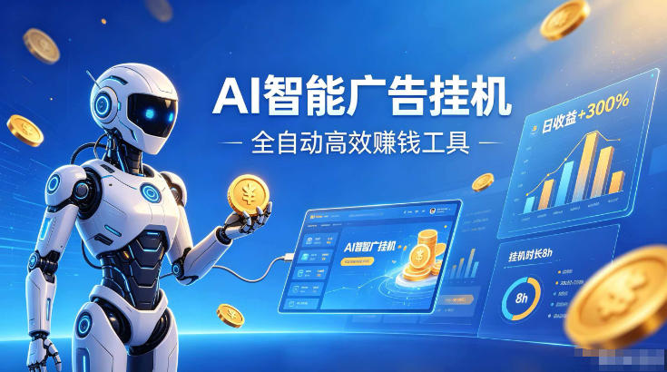 AI智能广告挂G，在家自动賺收益，全程无需人工操作、不用直播、不用拉人【揭秘】|云雀资源分享