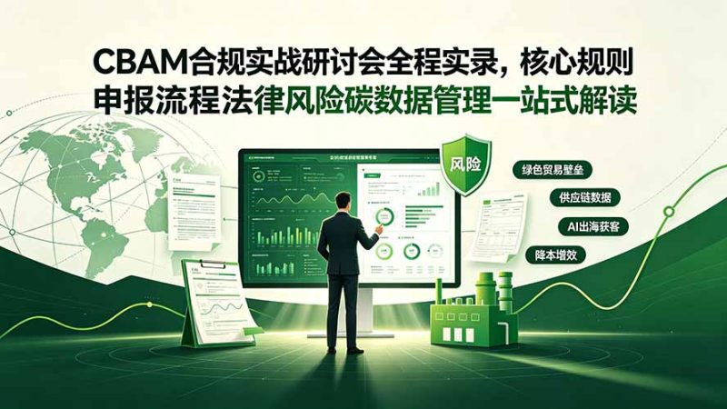 CBAM合规实战研讨会全程实录,核心规则申报流程法律风险碳数据管理一站式解读|云雀资源分享
