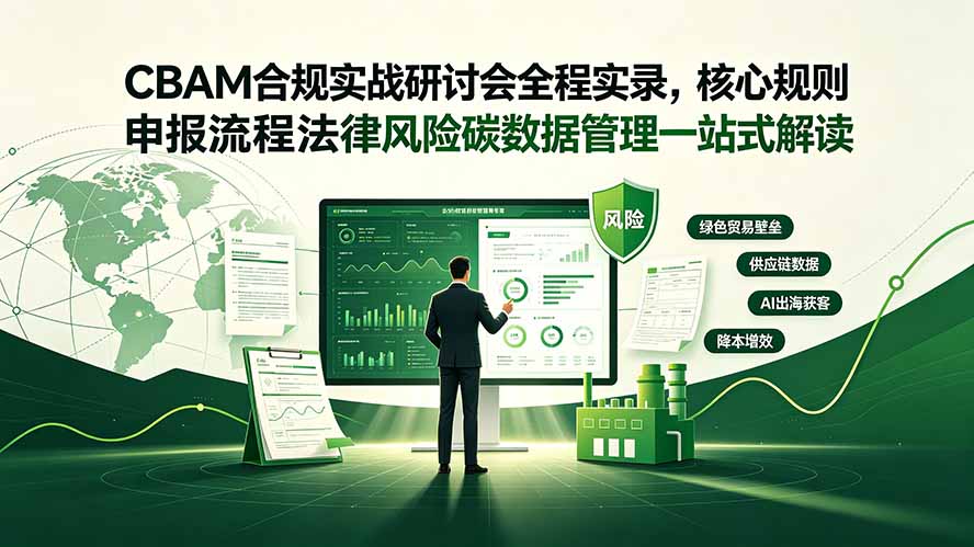 CBAM合规实战研讨会全程实录,核心规则申报流程法律风险碳数据管理一站式解读|云雀资源分享
