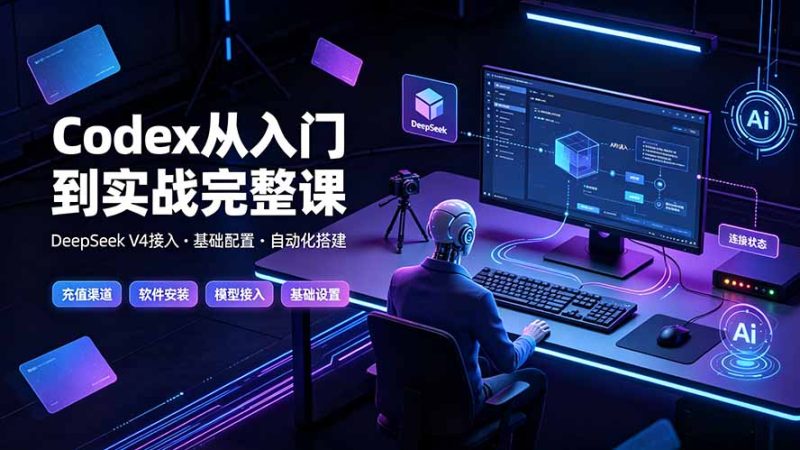 Codex从入门到实战完整课|充值·安装·接入DeepSeek,记忆·插件·Skill·CLI·MCP全拆解|云雀资源分享