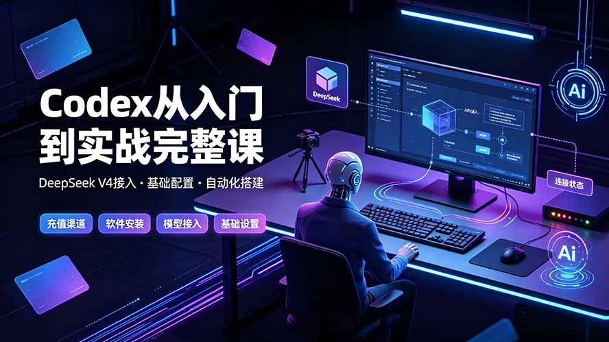 Codex从入门到实战完整课|充值·安装·接入DeepSeek,记忆·插件·Skill·CLI·MCP全拆解|云雀资源分享