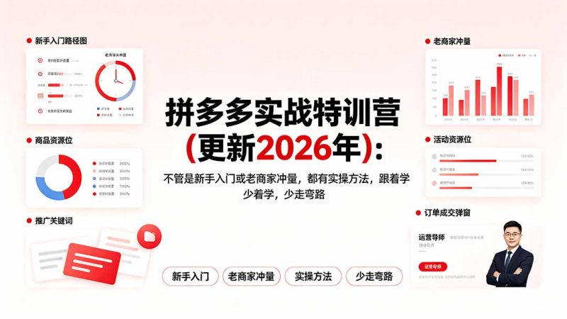 拼多多实战特训营(更新2026年|云雀资源分享