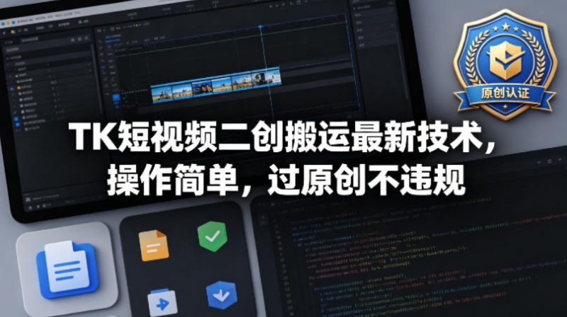 TK短视频二创搬运最新技术,操作简单,过原创不违规|云雀资源分享