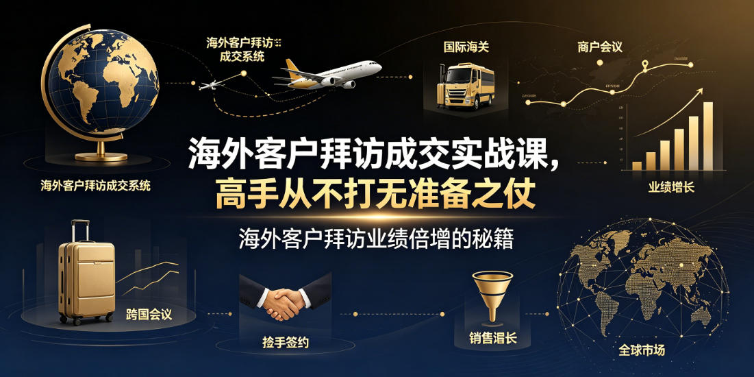 海外客户拜访成交实战课，高手从不打无准备之仗，海外客户拜访业绩倍增的秘籍