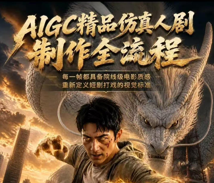 AIGC精品仿真人剧豢龙人全流程制作解析2026，国风仿真人创作+打斗剧情+人设编排，一站式AI短剧入门
