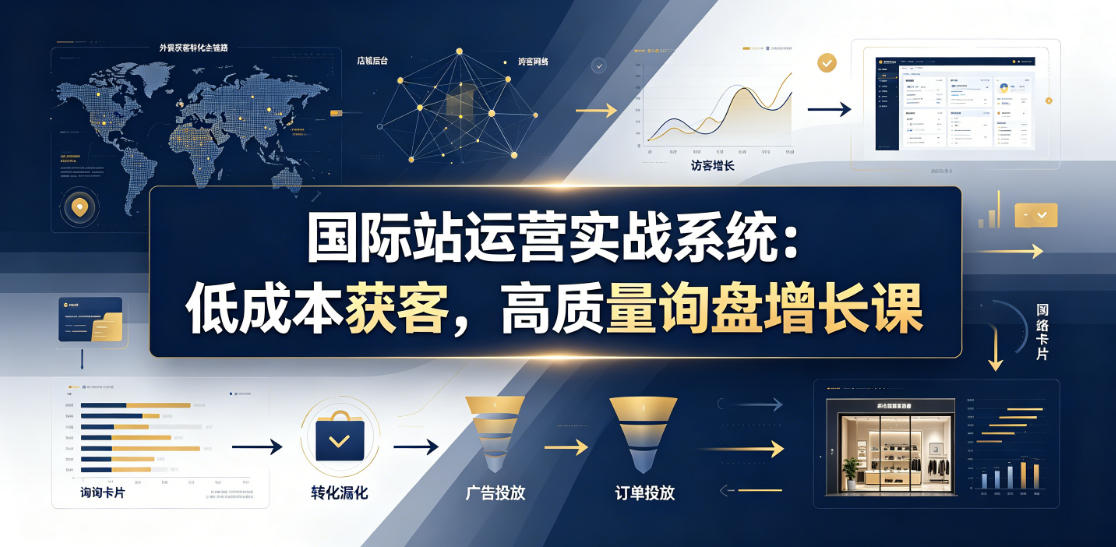 国际站运营实战系统：低成本获客，高质量询盘增长课（更新26年）