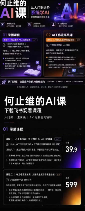 图片[1]|AI创作全链路实战教程｜万字手册·提示词拆解·9节工作流课，打造稳定高质量AI视频作品|云雀资源分享